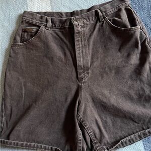 90s Lee Chocolate Brown Denim Mom Shorts Size 18